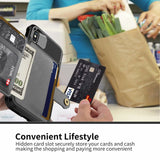 360 Protection Magnetic Leather Wallet Armor Case for iPhone - Luxelstore
