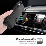 360 Protection Magnetic Leather Wallet Armor Case for iPhone - Luxelstore