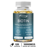 Biotin Capsule Supplement 10000 Mg - Beautiful Hair, Skin and Nails, Dietary Supplement - Luxelstore