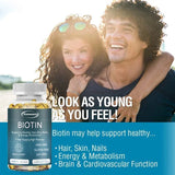 Biotin Capsule Supplement 10000 Mg - Beautiful Hair, Skin and Nails, Dietary Supplement - Luxelstore