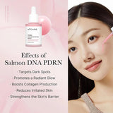 Collagen Peptide Facial Serum Targets Dull Skin Boosts Skin Elasticity Stimulates Skin Renewal Repair Salmon PDRN KOREAN Product - Luxelstore