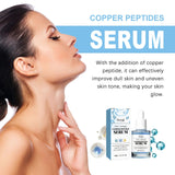 Copper Peptide Serum Anti Aging Fade Fine Lines Pore Shrinking Smoothing Firming Hydrating Hyaluronic Acid Moisturizing Essence - Luxelstore