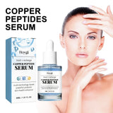 Copper Peptide Serum Anti Aging Fade Fine Lines Pore Shrinking Smoothing Firming Hydrating Hyaluronic Acid Moisturizing Essence - Luxelstore