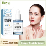 Copper Peptide Serum Anti Aging Fade Fine Lines Pore Shrinking Smoothing Firming Hydrating Hyaluronic Acid Moisturizing Essence - Luxelstore