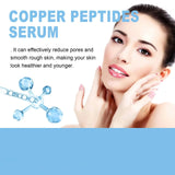Copper Peptide Serum Anti Aging Fade Fine Lines Pore Shrinking Smoothing Firming Hydrating Hyaluronic Acid Moisturizing Essence - Luxelstore