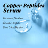 Copper Peptide Serum Anti Aging Fade Fine Lines Pore Shrinking Smoothing Firming Hydrating Hyaluronic Acid Moisturizing Essence - Luxelstore