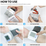 Digital Wrist Blood Pressure Monitor For Measuring Arterial Pressure - Luxelstore
