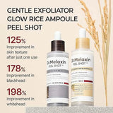 Dr.Melaxin Peel Shot Glow Rice Peel Ampoule Gentle Exfoliant Korean Skincare for All Skin Types Face Treatment - Luxelstore