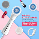 Facial Cleansing Brush, Brush For Exfoliating, IPX7 Waterproof 3 In 1 - Luxelstore