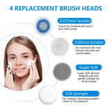 Facial Cleansing Brush, Brush For Exfoliating, IPX7 Waterproof 3 In 1 - Luxelstore