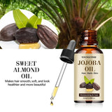 Natural Jojoba Oil Anti Aging Firming Skin Face Moisturizing Relaxing Massage Oil Hair Repair Skin Care Body Oil - Luxelstore