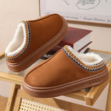 New Fashion Fluffy Platform Slippers for Women 2025 Winter Plush Warm Cotton Shoes Woman Comfort Non Slip Unisex Home Slippers - Luxelstore