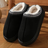 New Fashion Fluffy Platform Slippers for Women 2025 Winter Plush Warm Cotton Shoes Woman Comfort Non Slip Unisex Home Slippers - Luxelstore