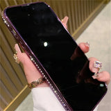 New Fashion Glitter Diamond Transparent Case For iPhone 16 15 14 13 17 12 Pro Max 16 Plus Magnetic Wireless Charge Bumper Cover - Luxelstore