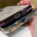 New Fashion Glitter Diamond Transparent Case For iPhone 16 15 14 13 17 12 Pro Max 16 Plus Magnetic Wireless Charge Bumper Cover - Luxelstore