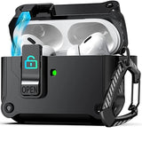 Security Lock Cover for AirPods Pro 3 2025 Case for AirPods Pro3 Pro 3rd Gen 2025 Cases Shockproof PC Headphone Fundas With Hook - Luxelstore