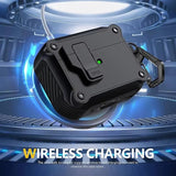 Security Lock Cover for AirPods Pro 3 2025 Case for AirPods Pro3 Pro 3rd Gen 2025 Cases Shockproof PC Headphone Fundas With Hook - Luxelstore