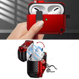 Security Lock Cover for AirPods Pro 3 2025 Case for AirPods Pro3 Pro 3rd Gen 2025 Cases Shockproof PC Headphone Fundas With Hook - Luxelstore