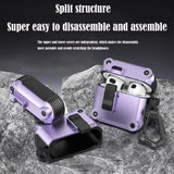 Security Lock Cover for AirPods Pro 3 2025 Case for AirPods Pro3 Pro 3rd Gen 2025 Cases Shockproof PC Headphone Fundas With Hook - Luxelstore