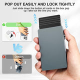 TOYFID All - Aluminum Pop Up Slide Rfid Slim Basic Card personalized wallet for men - Luxelstore