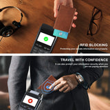 TOYFID Aluminum Alloy Wallet With Genuine Leather Cover Men's Billfolds - Luxelstore