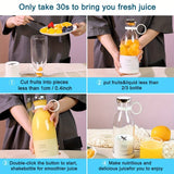 11.83oz Portable Electric Wireless Mini Fruit Blender Juicer - Perfect for On - the - Go! - Luxelstore