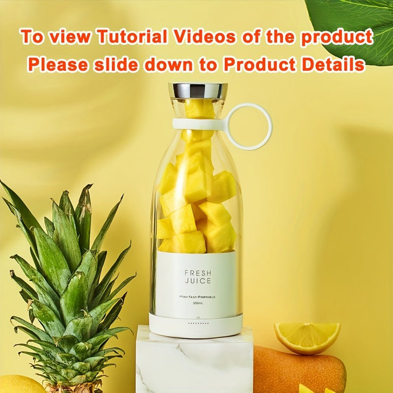 11.83oz Portable Electric Wireless Mini Fruit Blender Juicer - Perfect for On - the - Go! - Luxelstore