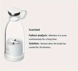 11.83oz Portable Electric Wireless Mini Fruit Blender Juicer - Perfect for On - the - Go! - Luxelstore