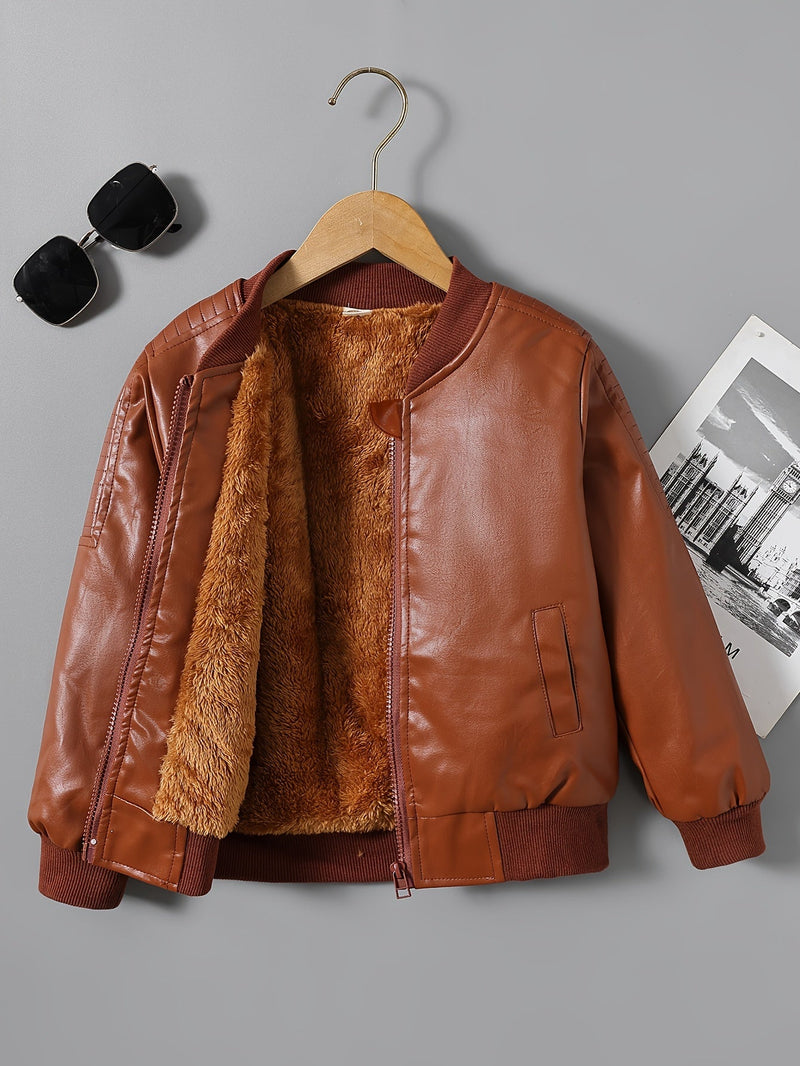 2025 Autumn Winter New Boys' - Lined Zip - Up Jacket - Luxelstore