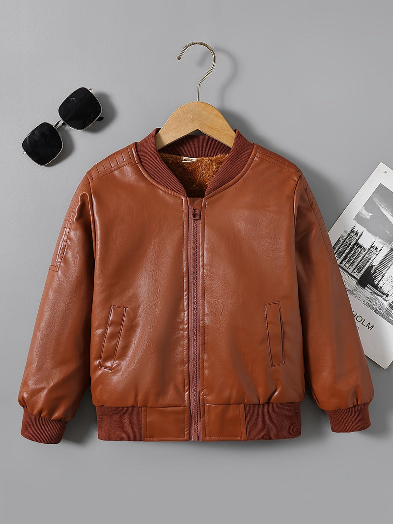 2025 Autumn Winter New Boys' - Lined Zip - Up Jacket - Luxelstore