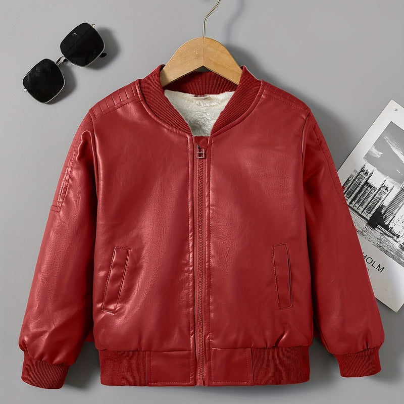 2025 Autumn Winter New Boys' - Lined Zip - Up Jacket - Luxelstore