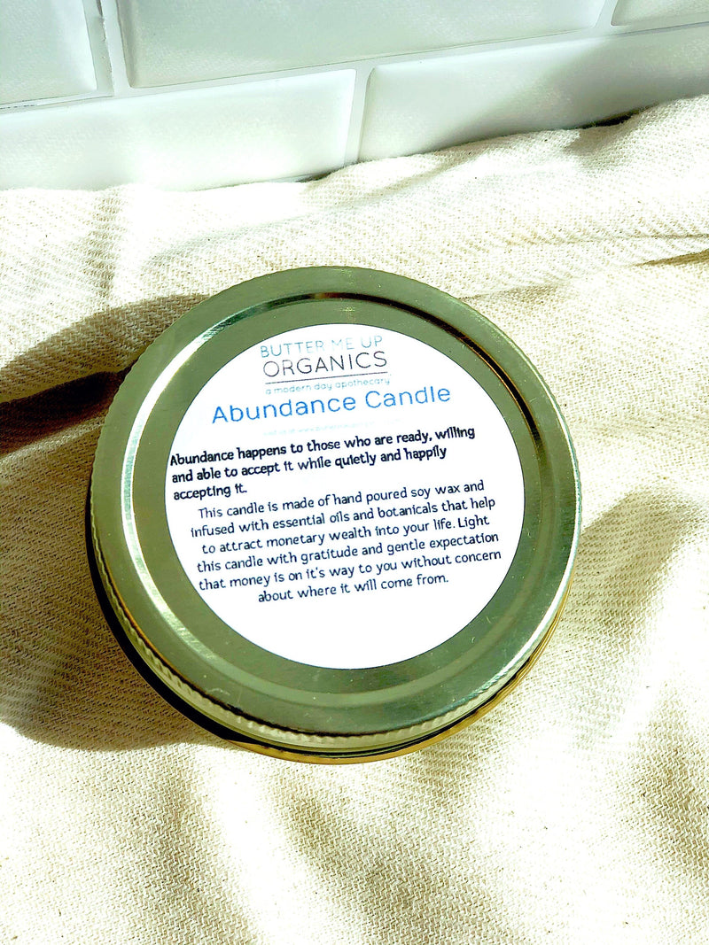 Abundance Candle / Ritual Candle / Intention Candle / Hand Poured - Luxelstore