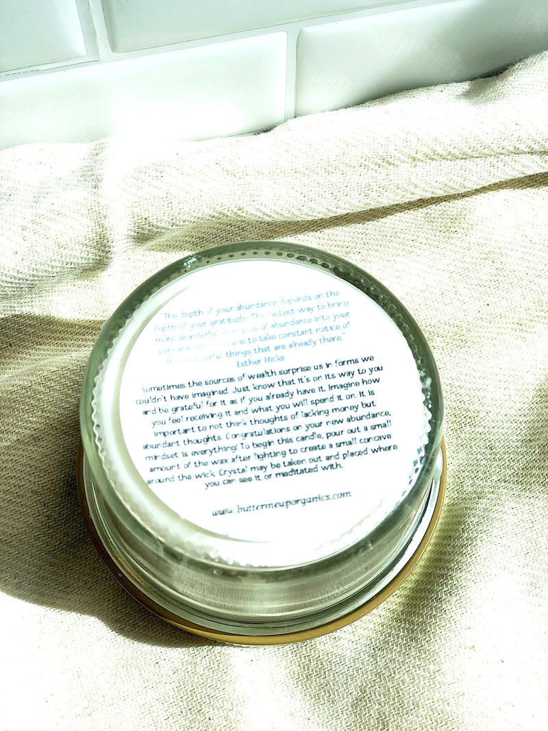 Abundance Candle / Ritual Candle / Intention Candle / Hand Poured - Luxelstore