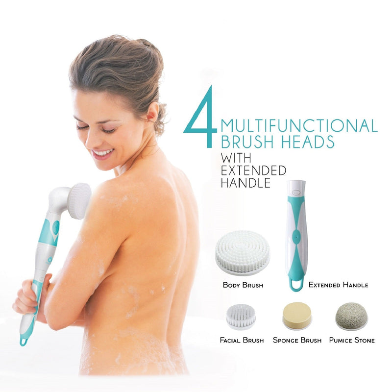 Advanced Facial & Body Cleansing Brush With Extended Handle - Luxelstore