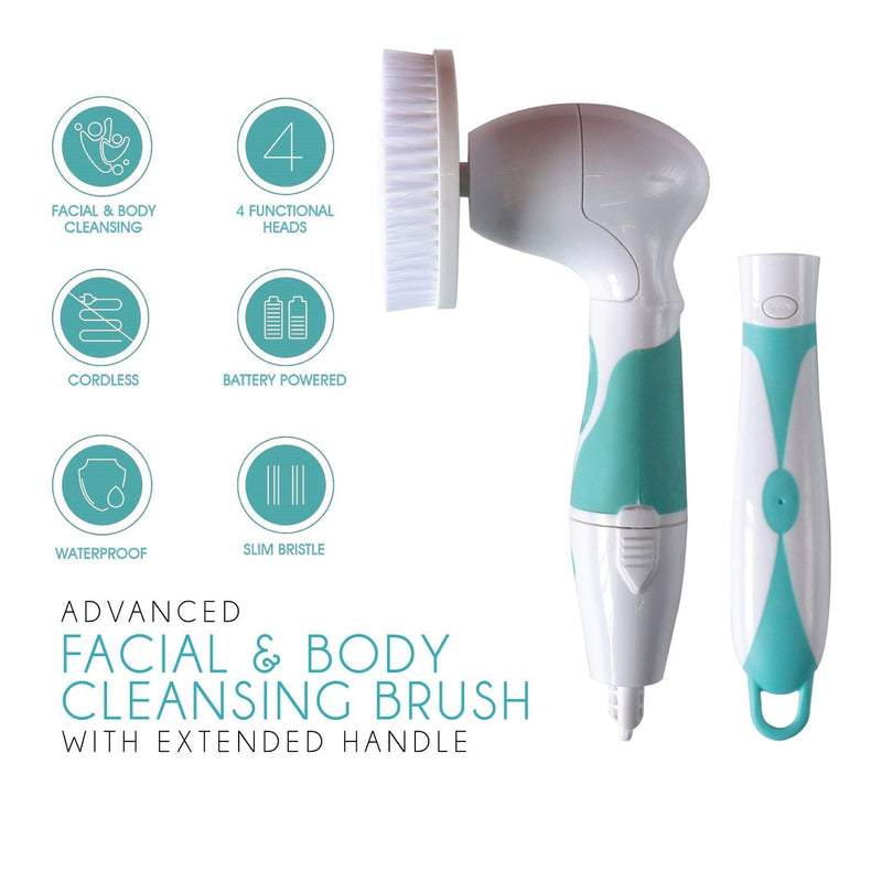 Advanced Facial & Body Cleansing Brush With Extended Handle - Luxelstore