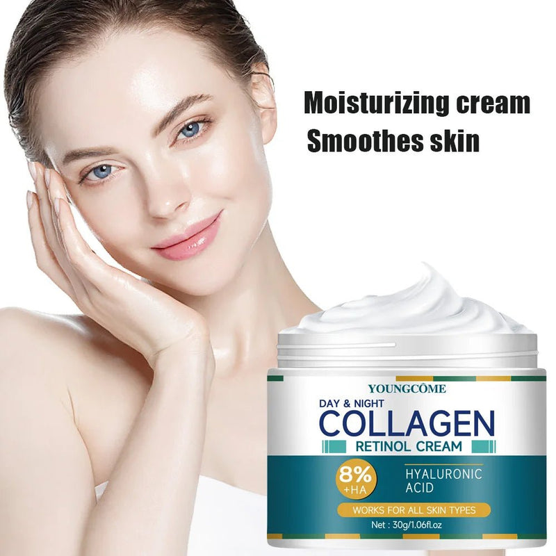 Collagen Cream deeply Hydrates Nourishes The Skin to Restore Elasticity Radiance Moisturizing Anti - wrinkle Aging Shrinks Pores - Luxelstore