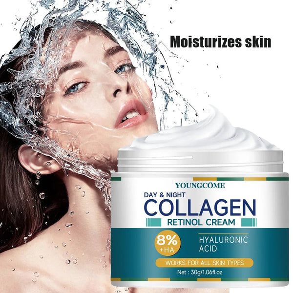 Collagen Cream deeply Hydrates Nourishes The Skin to Restore Elasticity Radiance Moisturizing Anti - wrinkle Aging Shrinks Pores - Luxelstore