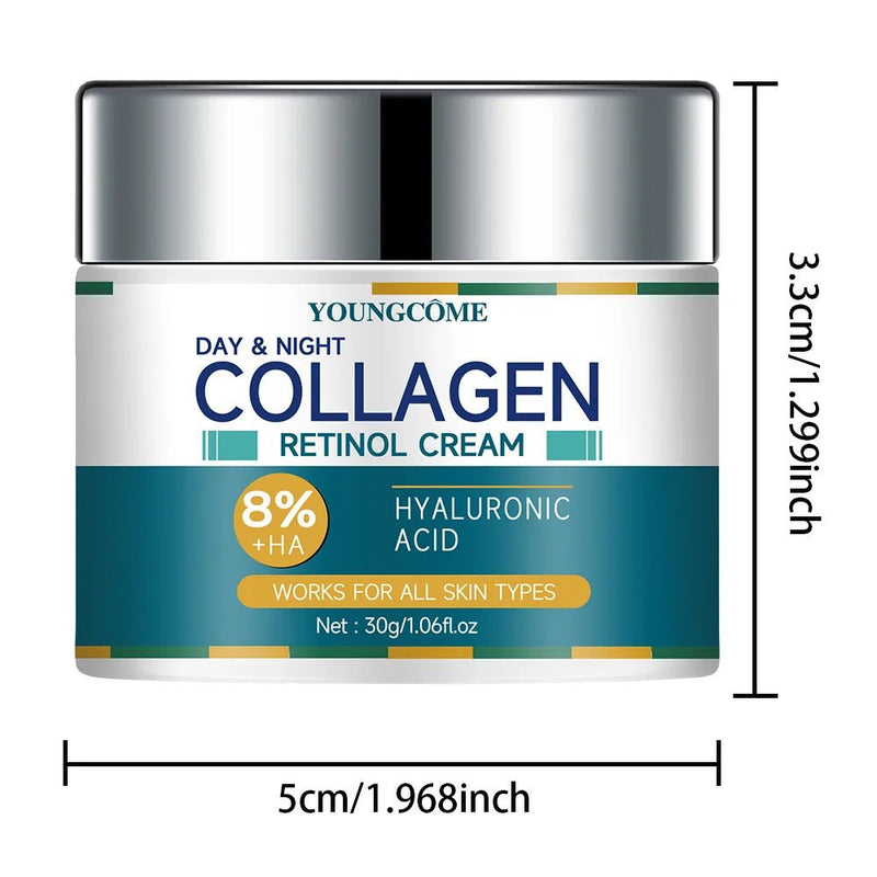 Collagen Cream deeply Hydrates Nourishes The Skin to Restore Elasticity Radiance Moisturizing Anti - wrinkle Aging Shrinks Pores - Luxelstore