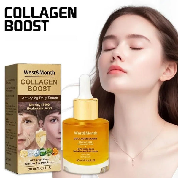 Collagen Face Serum Smoothing Wrinkle Moisturing Tightening Nourishing Hydrating Elasticity Brightening Face Skin Care Product - Luxelstore