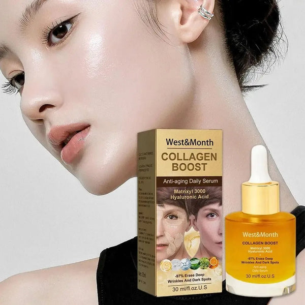 Collagen Face Serum Smoothing Wrinkle Moisturing Tightening Nourishing Hydrating Elasticity Brightening Face Skin Care Product - Luxelstore