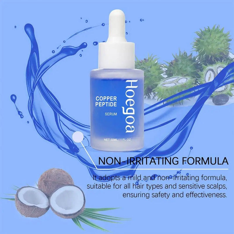 Copper Peptide Hair Density Serum Deep Nourishment And Moist For Damage Hair Treatment,anti - hair Loss Natural Hair Growth Liquid - Luxelstore