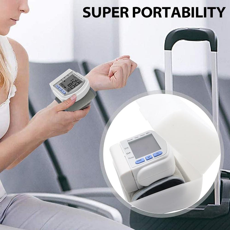 Digital Wrist Blood Pressure Monitor For Measuring Arterial Pressure - Luxelstore