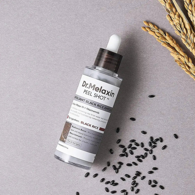Dr.Melaxin Peel Shot Glow Rice Peel Ampoule Gentle Exfoliant Korean Skincare for All Skin Types Face Treatment - Luxelstore