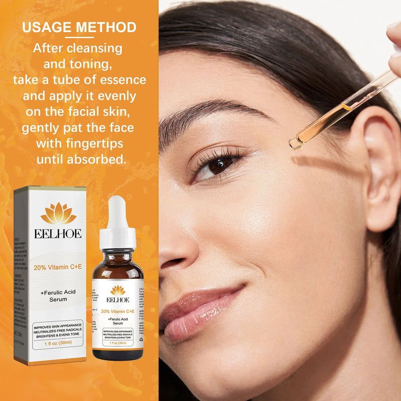 Hoygi 30ml Vitamin C Serum For Face Moisturizing Hydrating Facial Lightening Blemish Melanin Fine Lines Brightening Facial Serum - Luxelstore
