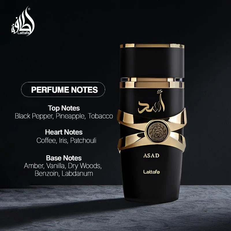 Lattafa Perfumes Asad for Unisex Eau De Parfum Spray 3.4 Ounce - Luxelstore