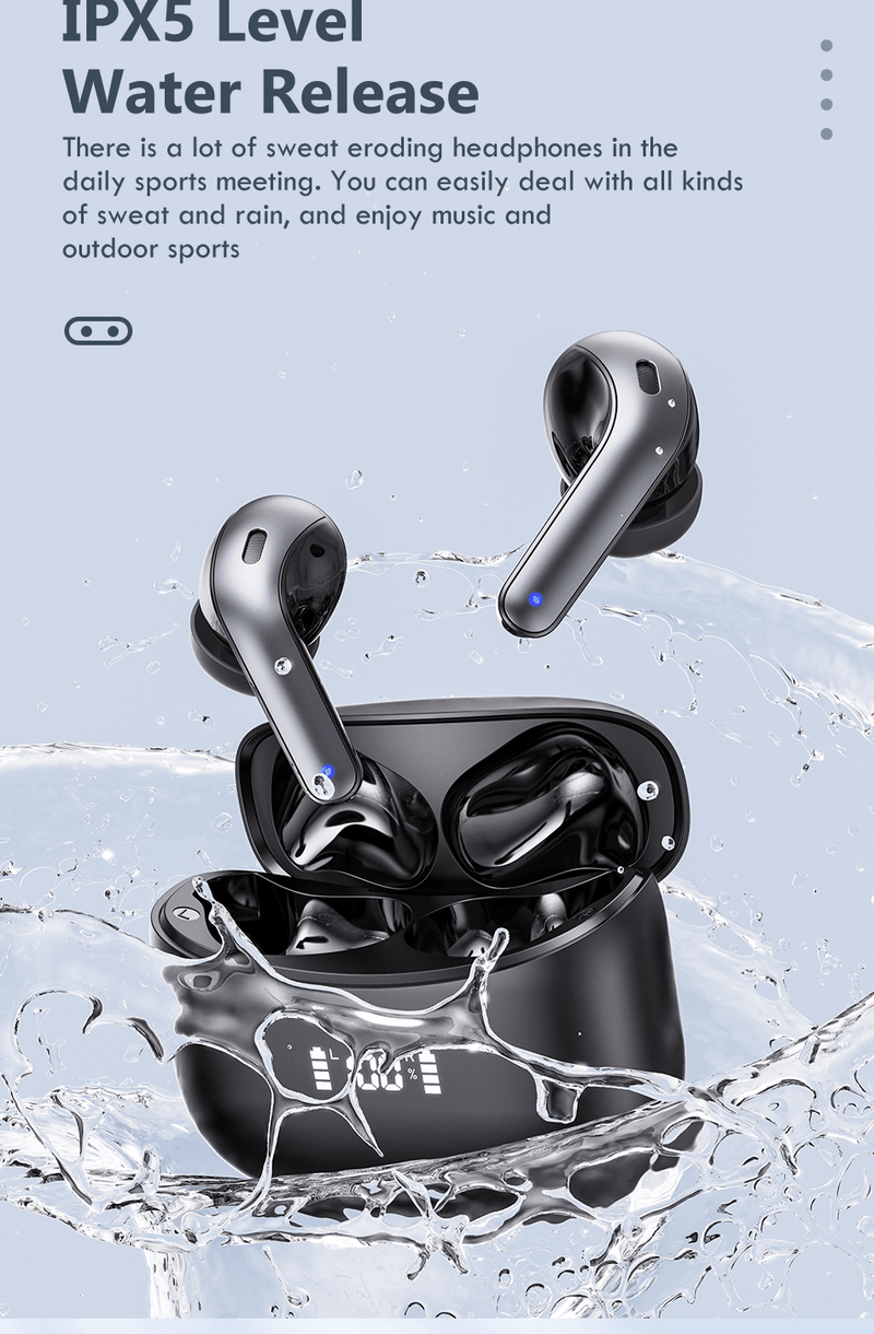 LED TWS Earbuds Bluetooth 5.0 Earphones for Huawei Iphone - Luxelstore