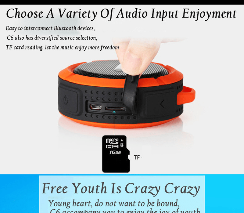 Mini Portable Waterproof Bluetooth Speaker with Suction Cup - Luxelstore