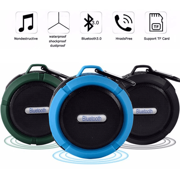 Mini Portable Waterproof Bluetooth Speaker with Suction Cup - Luxelstore