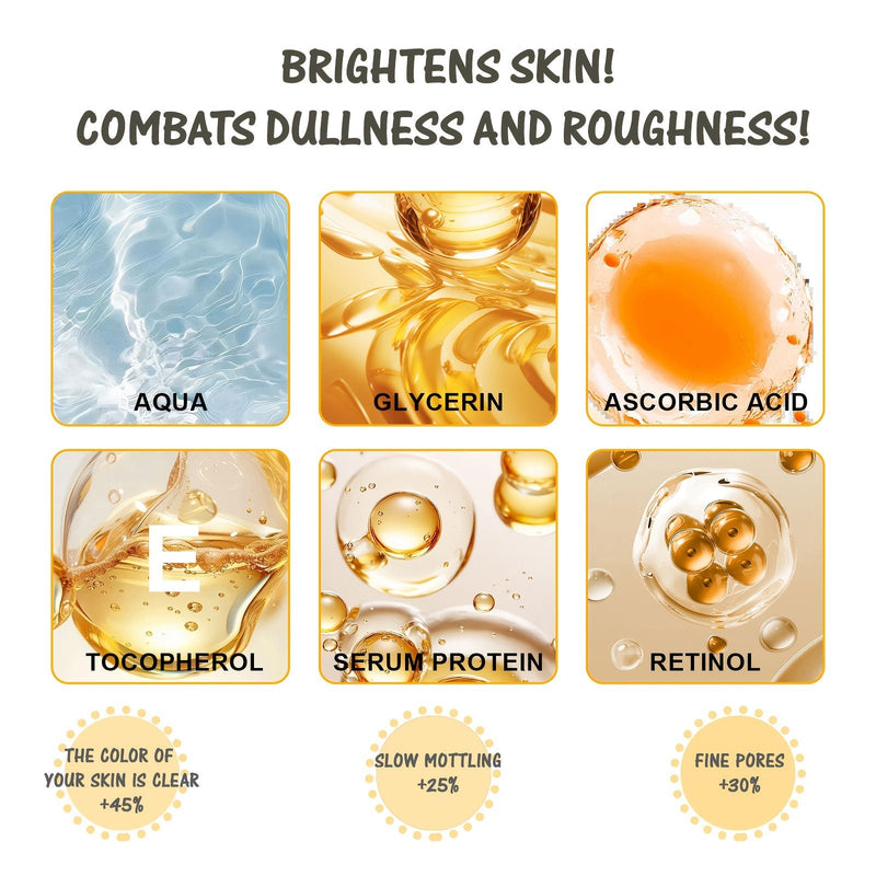 Morning C Night A Serum Combo Drops, Firming, Moisturizing and Brightening Serum with Retinol, Vitamin E and Hyaluronic Acid for All Light Beige, Lift and Nourish Dull Light Beige, for Men and Women!, Night, Skincare Routine, - Luxelstore