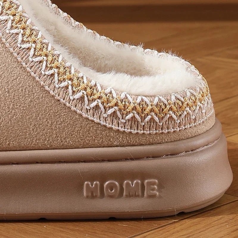 New Fashion Fluffy Platform Slippers for Women 2025 Winter Plush Warm Cotton Shoes Woman Comfort Non Slip Unisex Home Slippers - Luxelstore